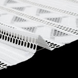 Corded Lace - Ivory Geometric Stripes
