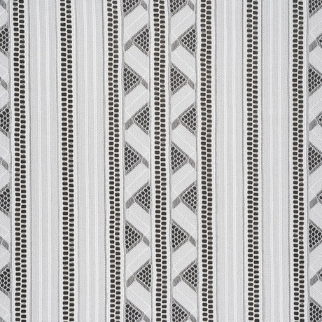 Corded Lace - Ivory Geometric Stripes
