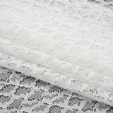 Corded Lace with Finished Eyelash Edges - Ivory Diamond Lattice