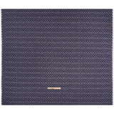Corded Lace with Finished Eyelash Edges - Navy and Purple Diamond Lattice
