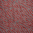 Raschel Lace Panel with Finished Edges - Black and Haute Red Animal Stripes