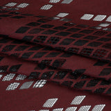 Raschel Lace with Eyelash Fringe Edges - Black and Chocolate Diamond Argyle