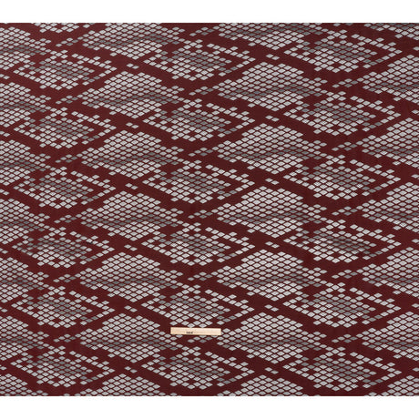 Raschel Lace with Eyelash Fringe Edges - Black and Chocolate Diamond Argyle