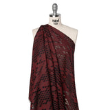 Raschel Lace with Eyelash Fringe Edges - Black and Chocolate Diamond Argyle