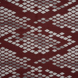 Raschel Lace with Eyelash Fringe Edges - Black and Chocolate Diamond Argyle