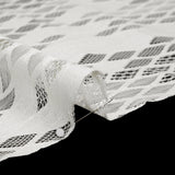 Raschel Lace with Eyelash Fringe Edges - Ivory Diamond Argyle