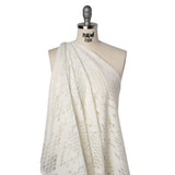 Raschel Lace with Eyelash Fringe Edges - Ivory Diamond Argyle