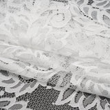 Corded Lace with Finished Scalloped Edges - Ivory Flowers and Leaves
