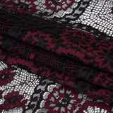 Raschel Lace with Finished Scalloped Edges - Black and Chocolate Truffle Sunflowers and Daisies