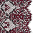 Raschel Lace with Finished Scalloped Edges - Black and Chocolate Truffle Sunflowers and Daisies