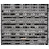 Corded Lace with Eyelash Fringe Edges - Black Zig Zag Stripes