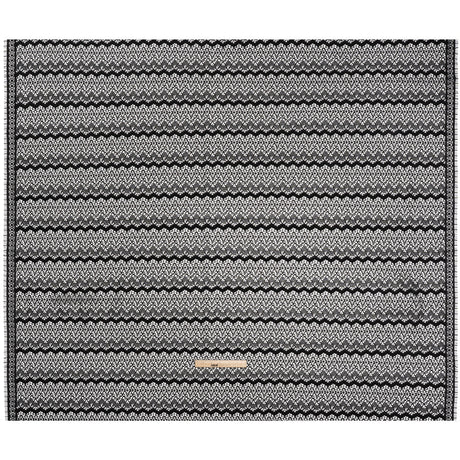 Corded Lace with Eyelash Fringe Edges - Black Zig Zag Stripes