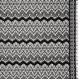 Corded Lace with Eyelash Fringe Edges - Black Zig Zag Stripes