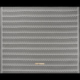 Corded Lace with Eyelash Fringe Edges - Ivory Zig Zag Stripes