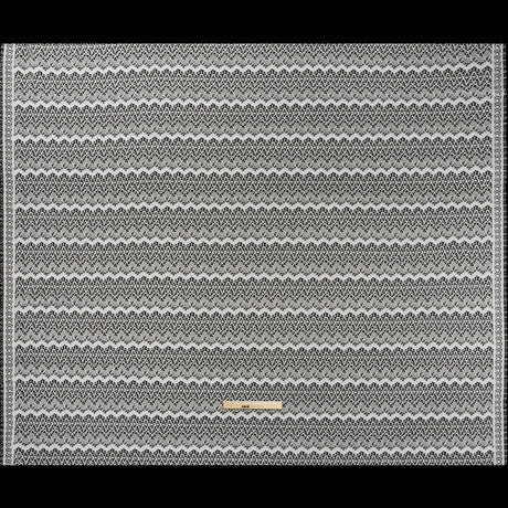 Corded Lace with Eyelash Fringe Edges - Ivory Zig Zag Stripes