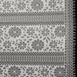 Corded Lace with Eyelash Fringe Edges - Ivory Floral and Geometric Stripes