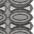 Corded Lace with Scalloped Fringe Edges - Black Geometric Lozenges