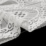 Corded Lace with Scalloped Fringe Edges - Ivory Geometric Lozenges