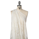 Corded Lace with Scalloped Fringe Edges - Ivory Geometric Lozenges