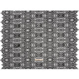 Corded Lace with Finished Edges - Black Fanciful Floral Ogees