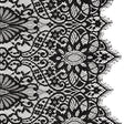 Corded Lace with Finished Edges - Black Fanciful Floral Ogees