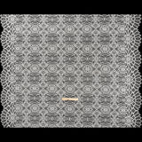 Corded Lace with Finished Edges - Ivory Radiant Floral