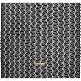 Raschel Lace with Organic Finished Edges - Black Abstract Wavy Stripes
