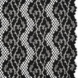 Raschel Lace with Organic Finished Edges - Black Abstract Wavy Stripes