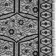 Raschel Lace Panel with Finished Edges - Black Geometric and Floral