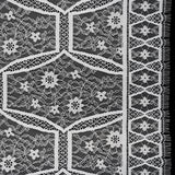 Raschel Lace Panel with Finished Edges - Ivory Geometric and Floral
