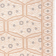 Raschel Lace Panel with Finished Edges - Sand and Steel Blue Geometric and Floral