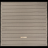 Raschel Lace Panel with Finished Edges - Tea Stain Geometric Rows of Windows