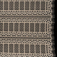 Raschel Lace Panel with Finished Edges - Tea Stain Geometric Rows of Windows