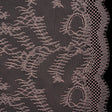 Raschel Lace Panel with Finished Edges - Blossom Pink Delicate Leafy Vines on Net