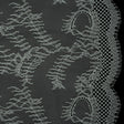 Raschel Lace Panel with Finished Edges - Dusty Aqua Delicate Leafy Vines on Net