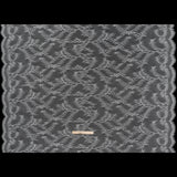 Raschel Lace Panel with Finished Edges - Ivory Delicate Leafy Vines on Net