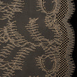 Raschel Lace Panel with Finished Edges - Buff Delicate Leafy Vines on Net