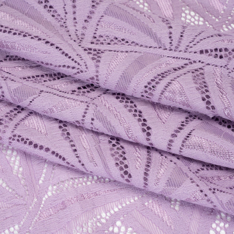 Stretch Raschel Lace with Finished Edges - Lavender Frost Flying Fans