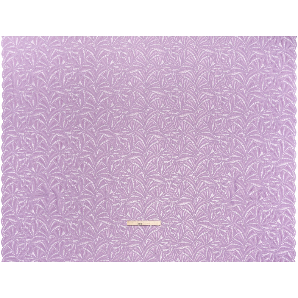Stretch Raschel Lace with Finished Edges - Lavender Frost Flying Fans