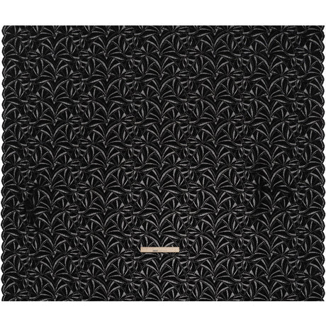 Stretch Raschel Lace with Finished Edges - Black Flying Fans