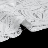 Stretch Raschel Lace with Finished Edges - Ivory Flying Fans