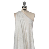 Stretch Raschel Lace with Finished Edges - Ivory Flying Fans
