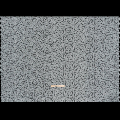 Stretch Raschel Lace with Finished Edges - Silver Flying Fans