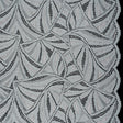 Stretch Raschel Lace with Finished Edges - Silver Flying Fans