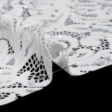 Stretch Raschel Lace with Metallic Spots - Silver and Ivory Fancy Leaves and Flowers