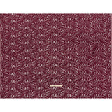 Stretch Raschel Lace with Metallic Spots - Burgundy Fancy Leaves and Flowers