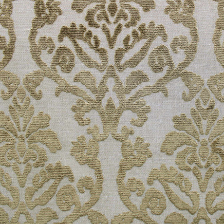 Klume Damask Chenille Fabric - Linen Look Base, 56" Width (1 Yard)