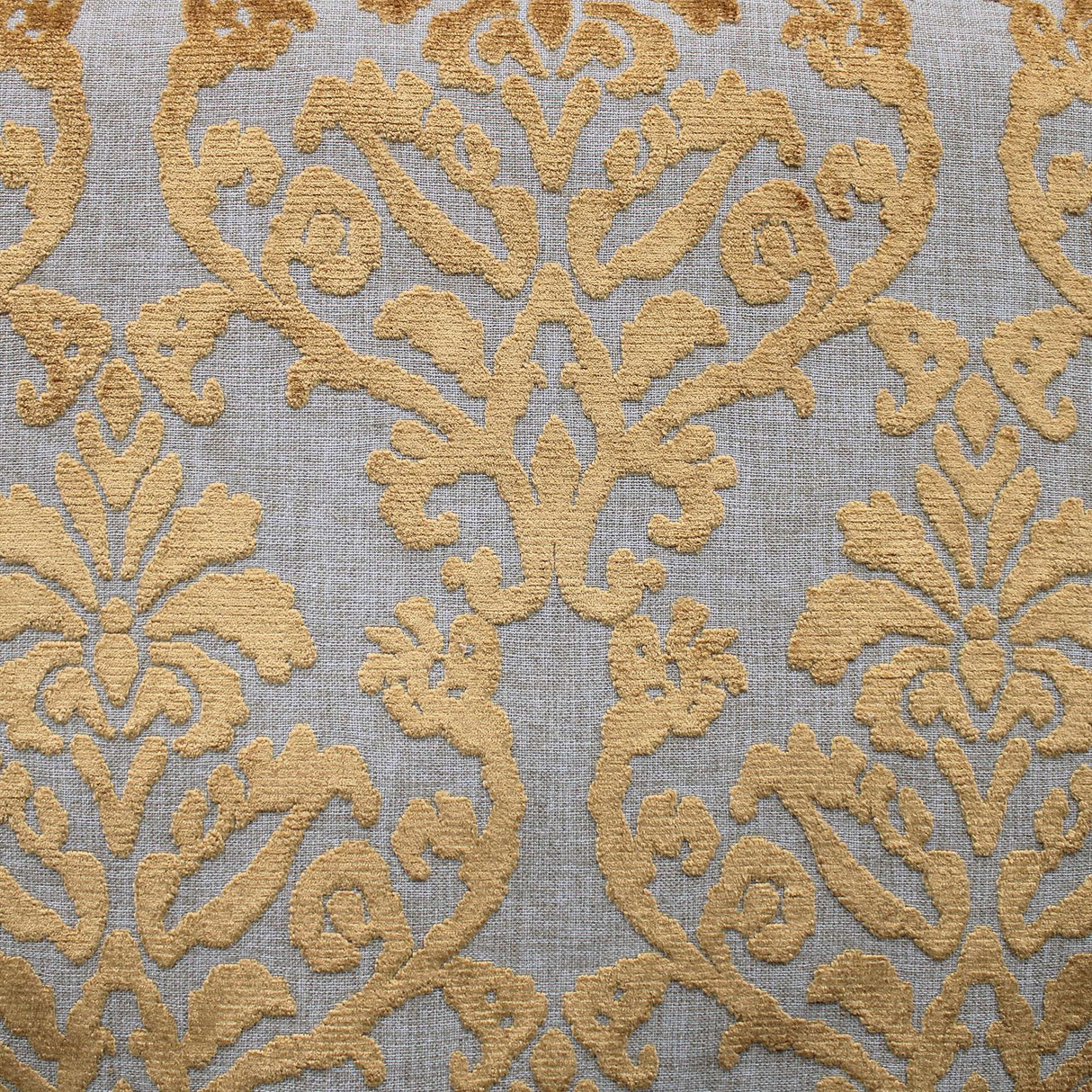 Klume Damask Chenille Fabric - Linen Look Base, 56" Width (1 Yard)