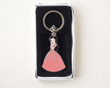 Coral Quinceañera Metal Keychain – Pack of 12