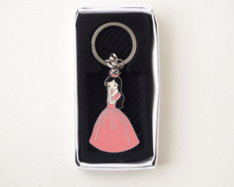 Coral Quinceañera Metal Keychain – Pack of 12